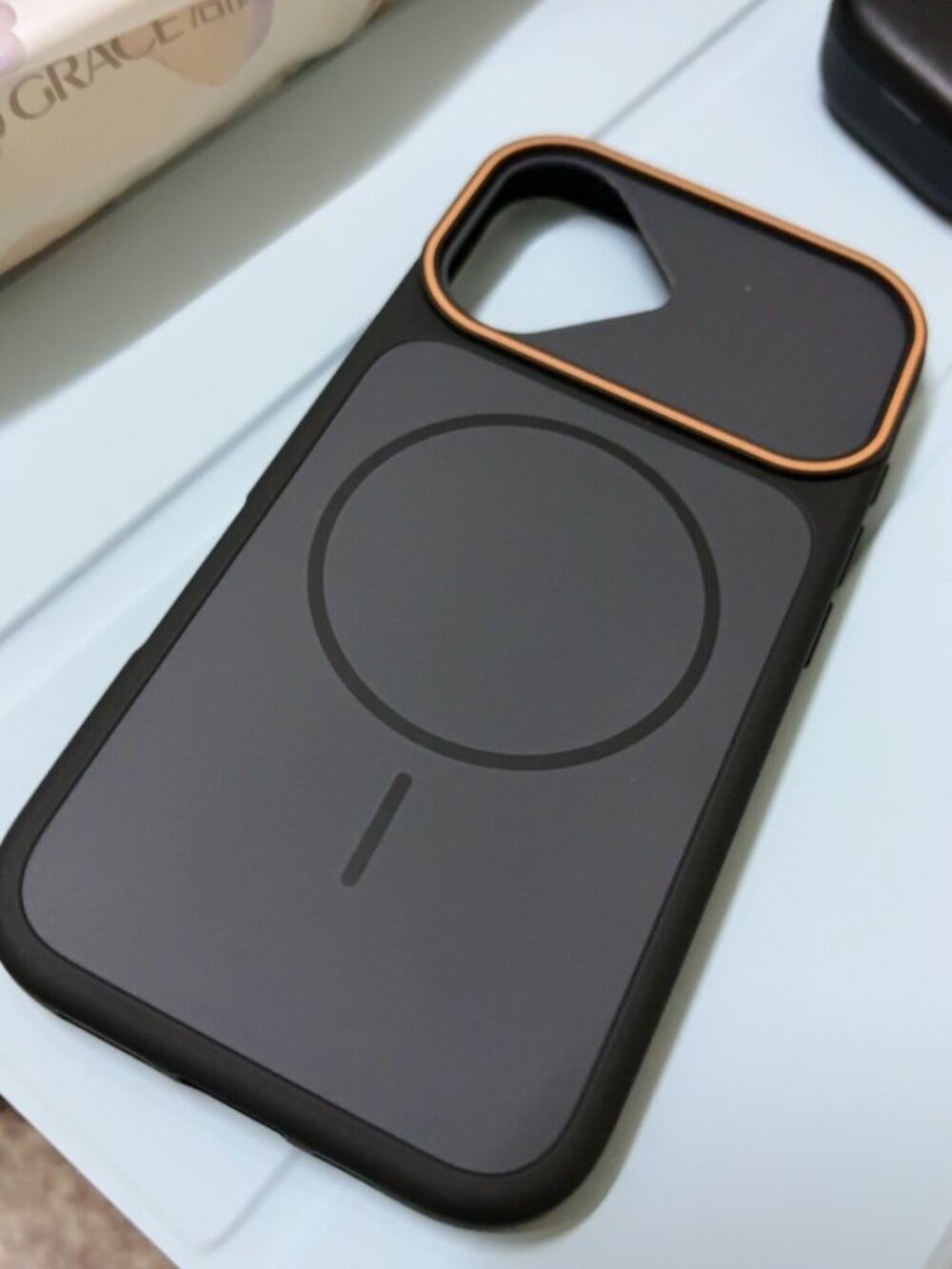 Sleek Black Camera Slider Phone Case | MagSafe Compatible